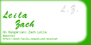 leila zach business card